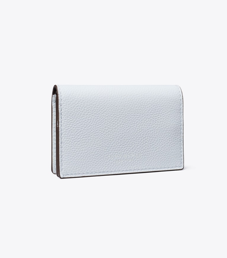 Tory Burch designer カードケース ロミー ビジネスカードケース in Light Blue angle