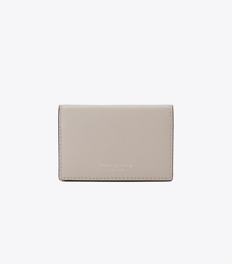 Tory Burch designer カードケース ロミー ビジネスカードケース in Dove Gray front