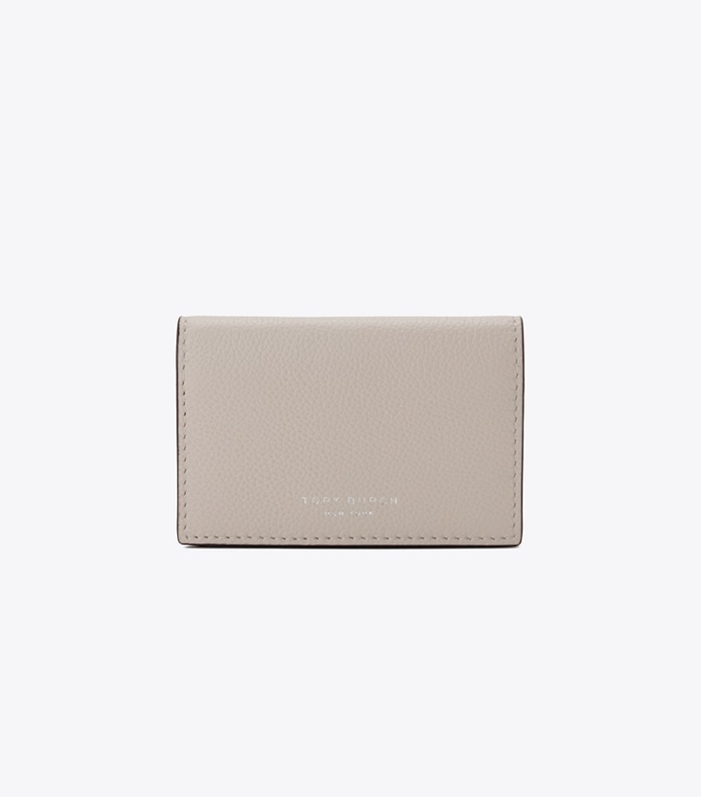 Tory Burch designer カードケース ロミー ビジネスカードケース in Dove Gray front