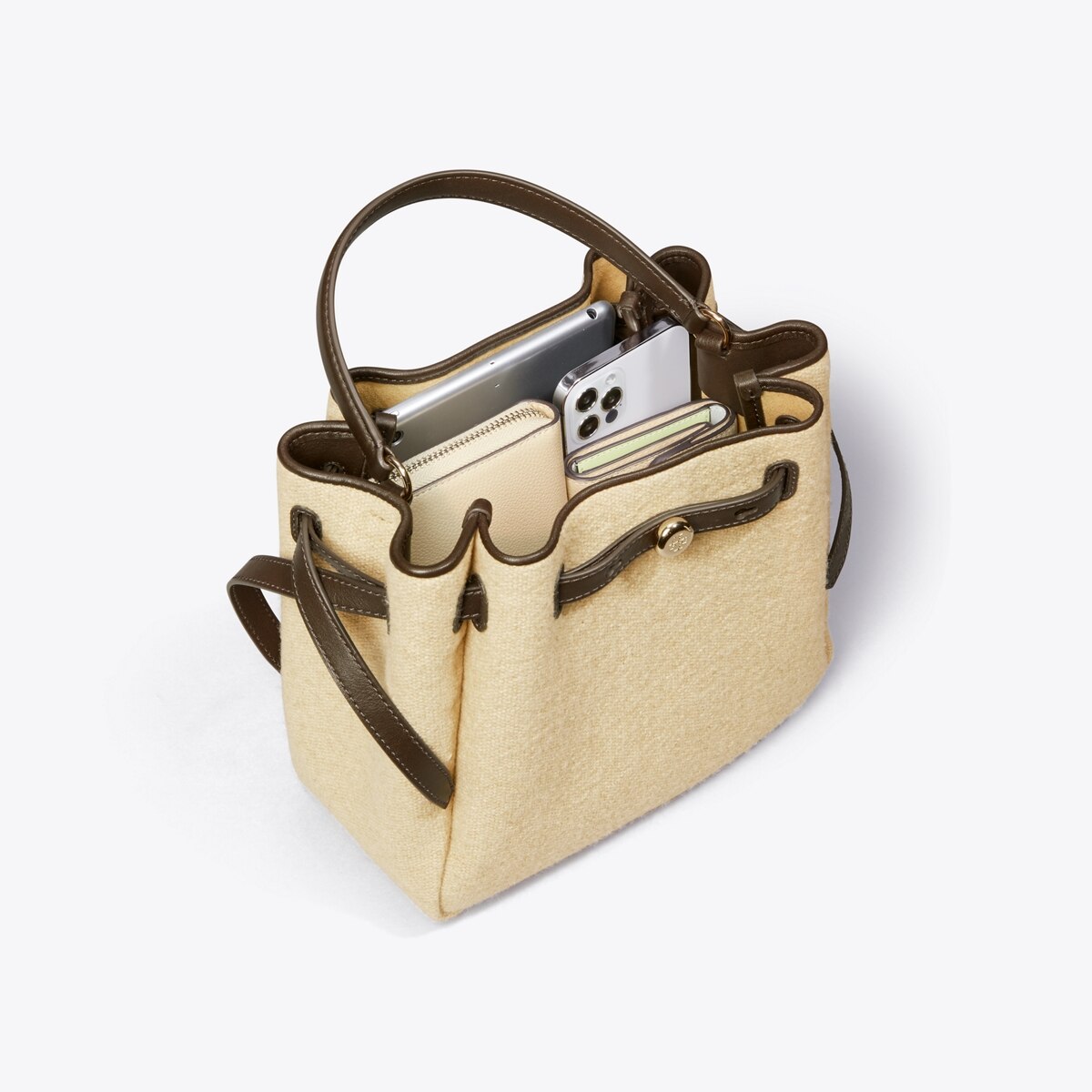 Romy Canvas Bucket Bag: Women's Designer Crossbody Bags