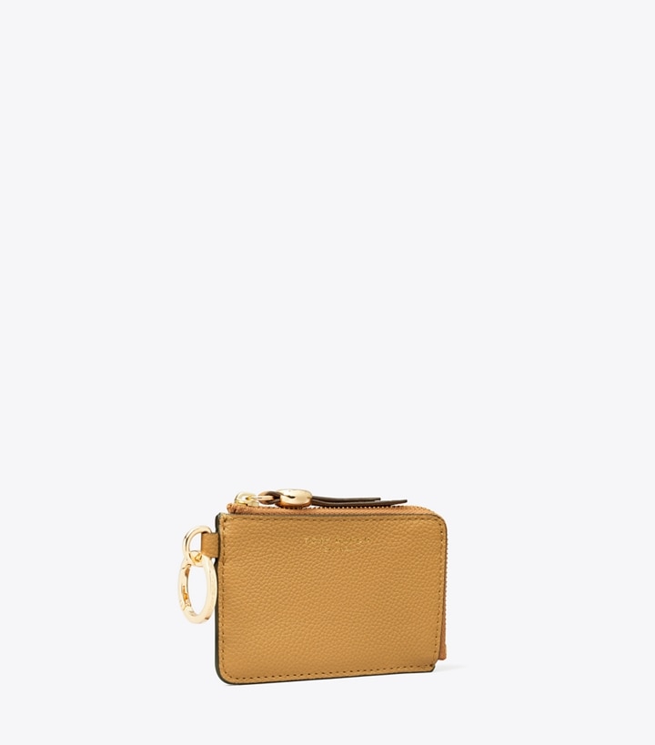 Tory Burch designer カードケース ロミー カードケース バッグチャーム in Tiramisu angle