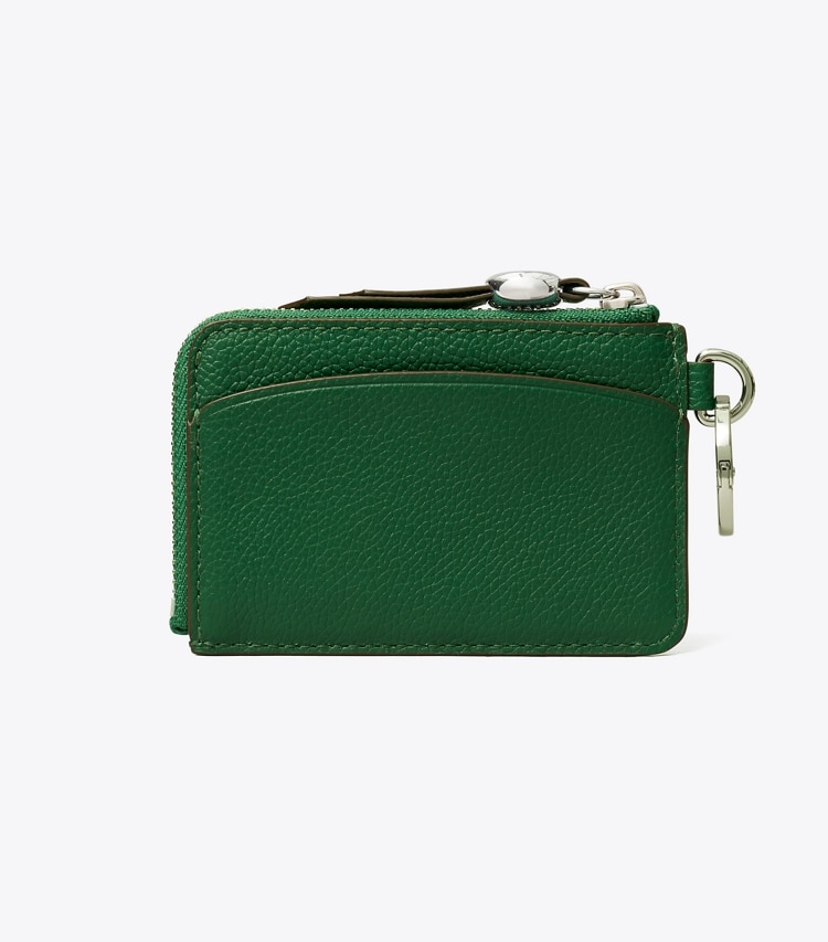 Tory Burch designer card cases Romy Card Case Bag Charm in Dark Kale back