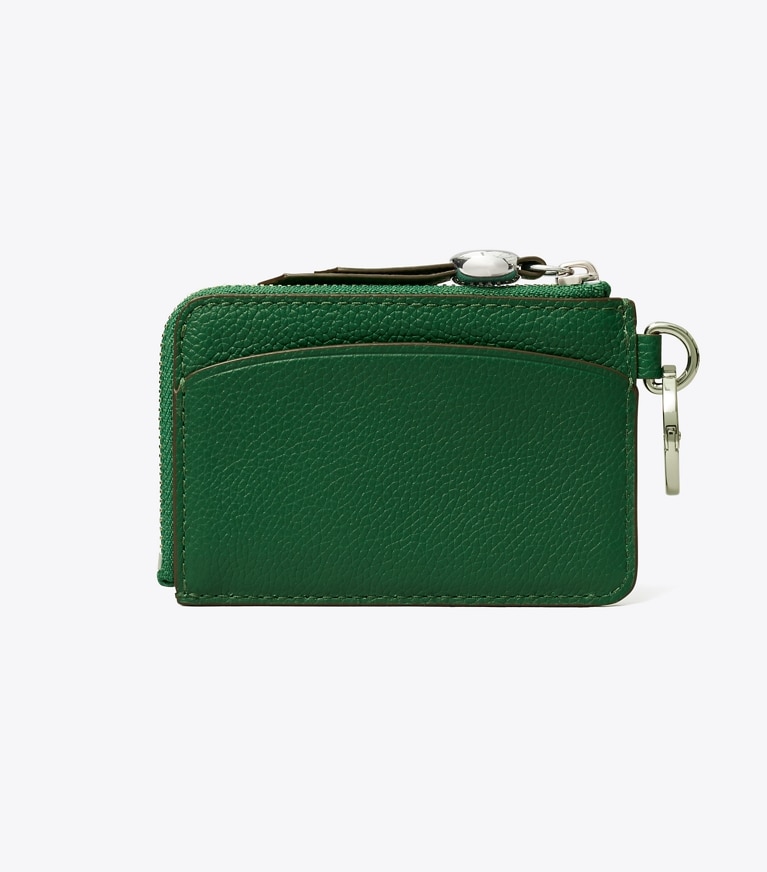 Tory Burch designer card cases Romy Card Case Bag Charm in Dark Kale back