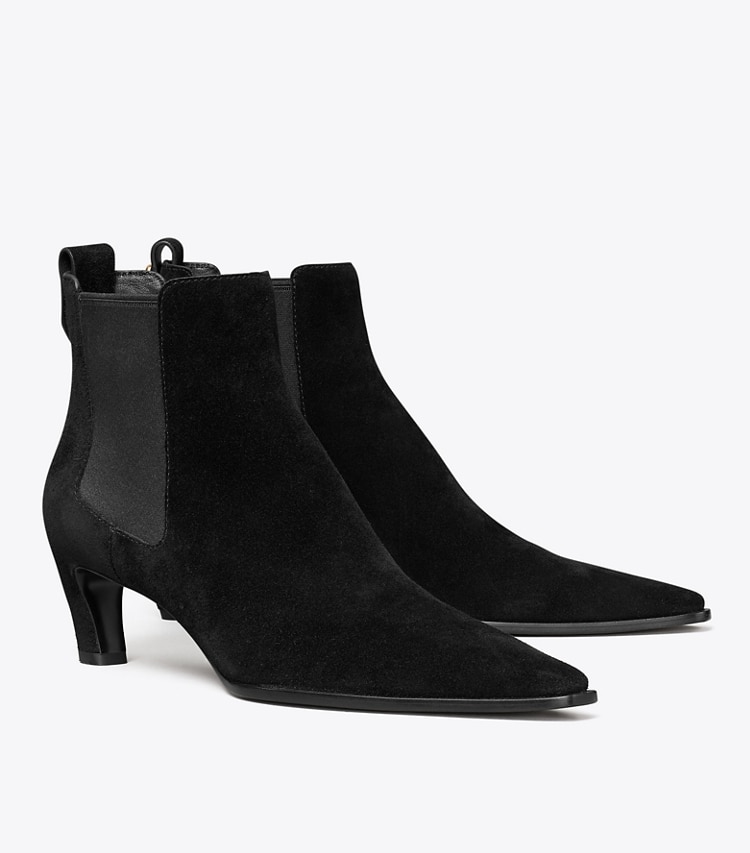Tory Burch designer ankle boots Romy Chelsea Boot in PERFECT BLACK angle