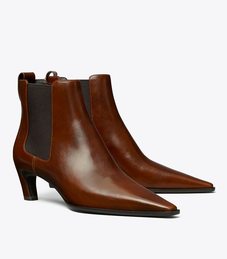 Tory Burch designer ankle boots Romy Chelsea Boot in NEGRONI angle