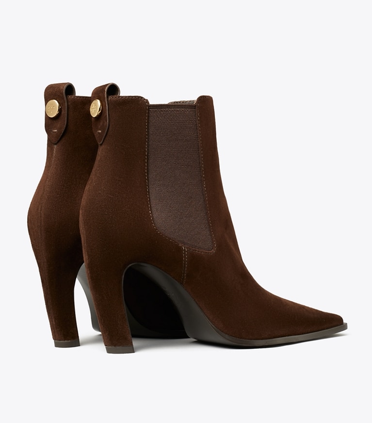 Tory Burch designer stiefeletten Romy Chelsea Boot mit Absatz in DARK COCOA additional