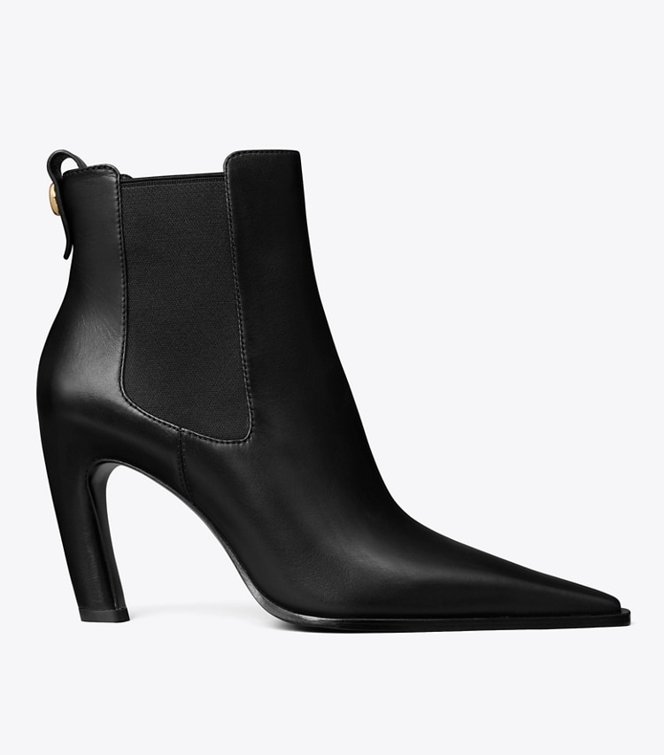 Tory Burch designer ankle boots Romy Chelsea Heeled Boot in PERFECT BLACK side