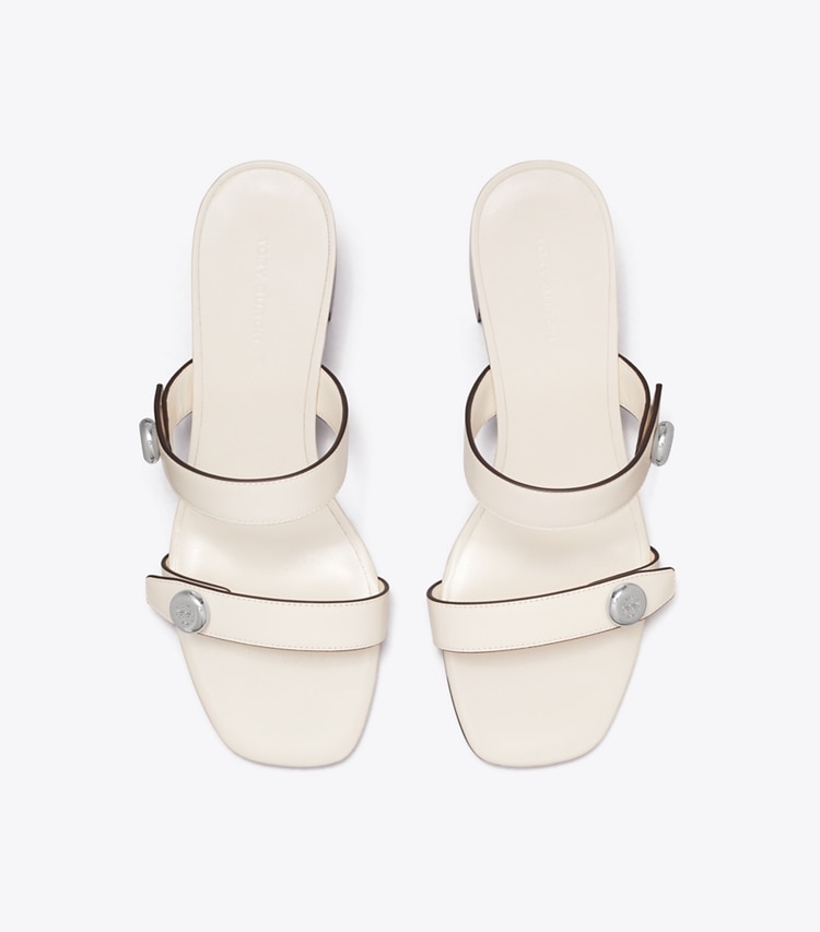 Tory Burch designer sandals Romy City Sandal in LIGHT CREAM overhead