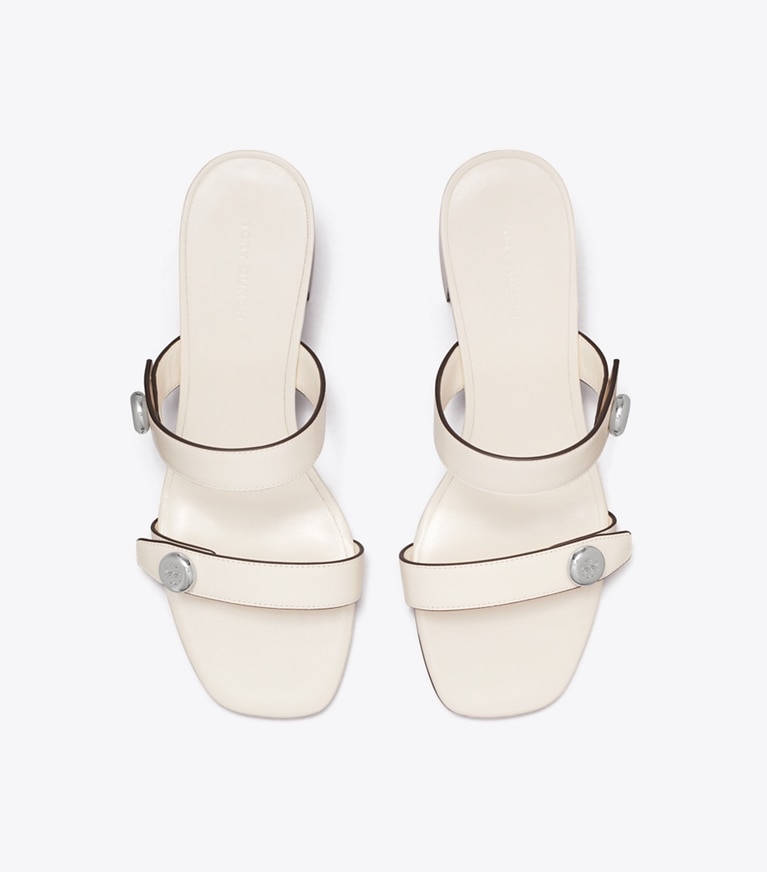 Tory Burch designer sandals Romy City Sandal in LIGHT CREAM overhead