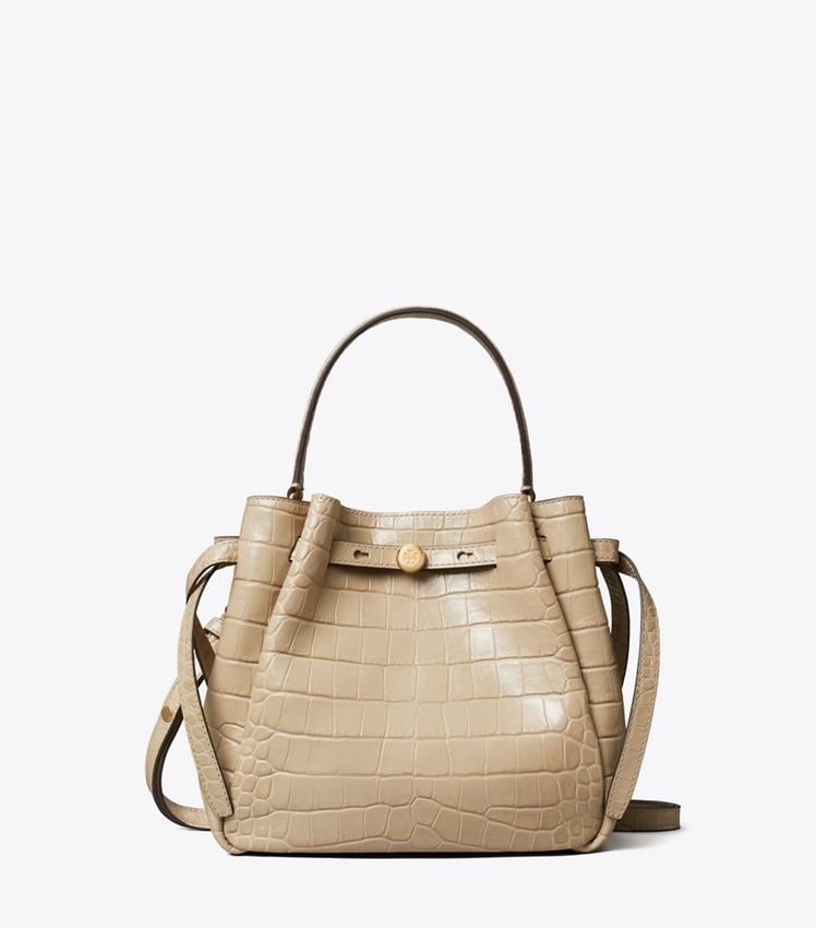 Tory Burch Romy Croc-Embossed Bucket Bag
