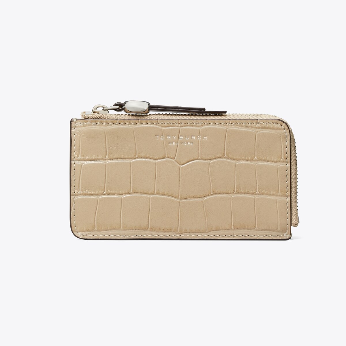 Romy Croc-Embossed Zip Card Case: Women's Designer Card Cases