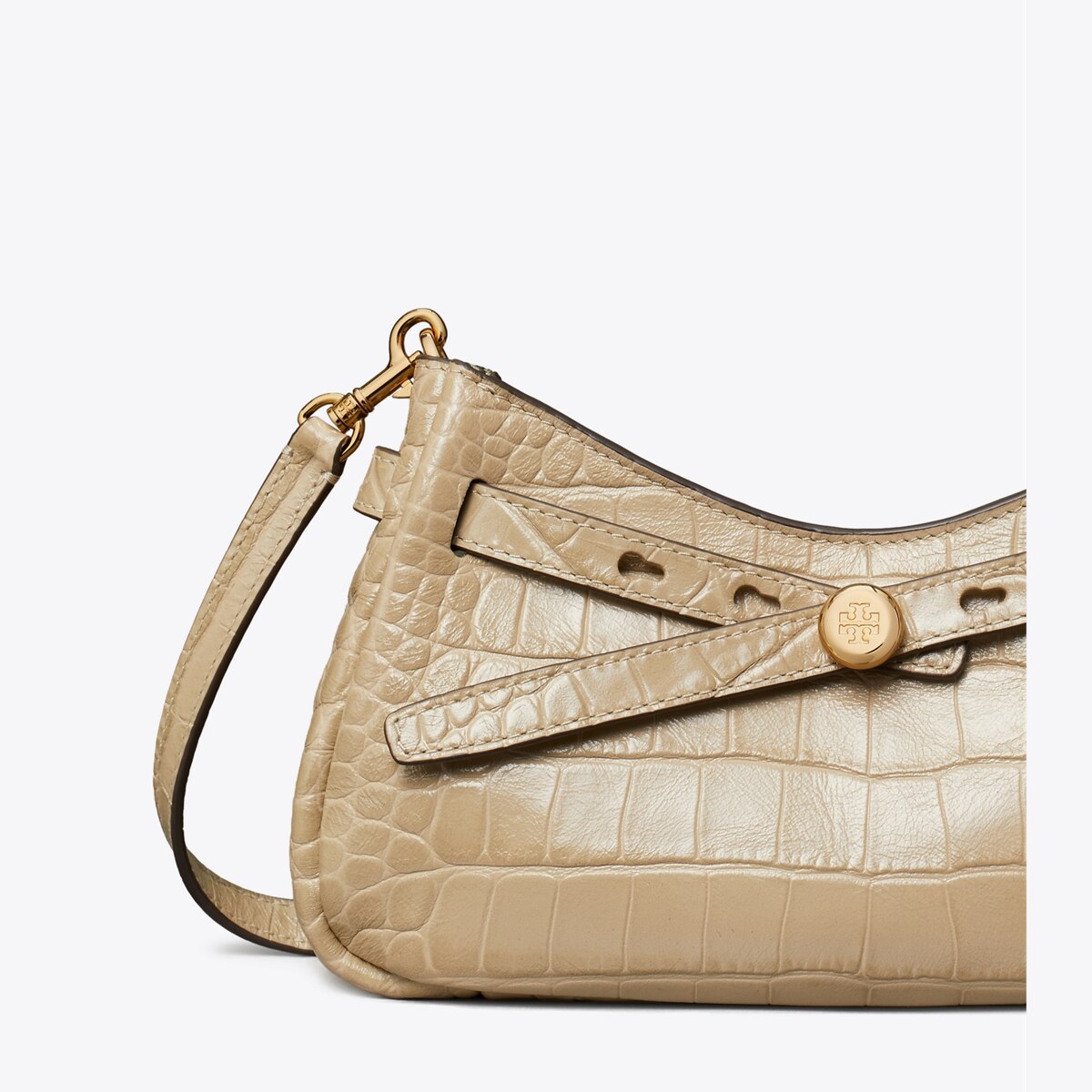 TORY BURCH　アマンダ　ゴールド　ショルダーバッグ　クロスボディ　y2k Romy Croc-Embossed Zip Top Crossbody Bag: Women's Designer