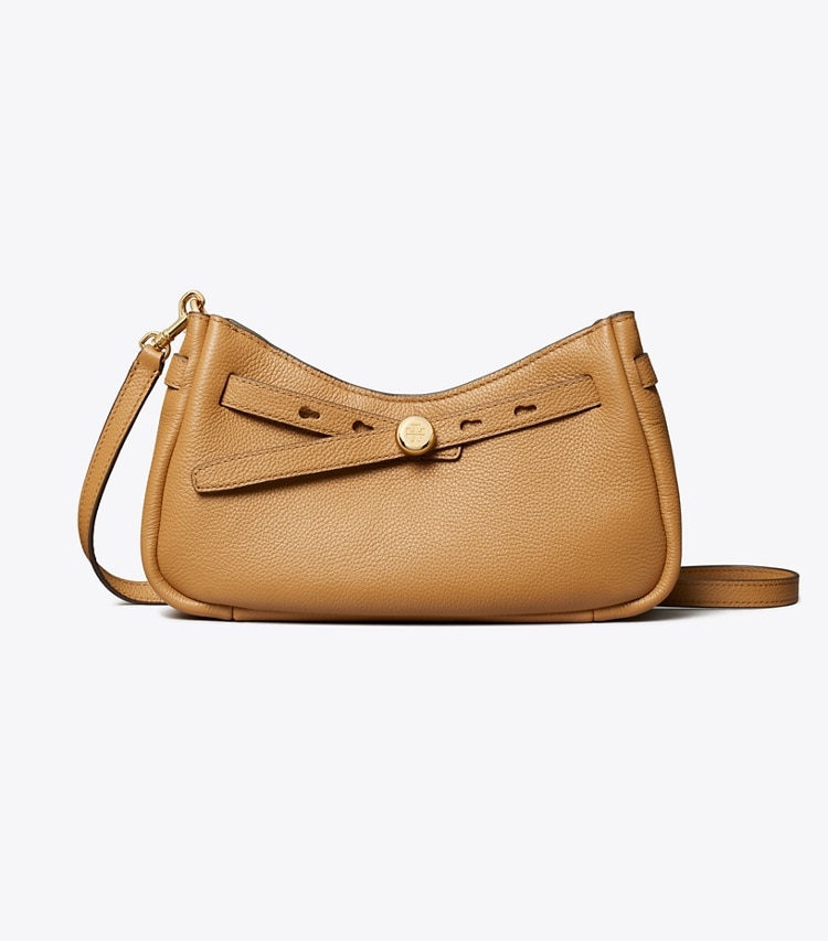 Tory Burch designer crossbody bags Romy Crossbody Bag mit Reißverschluss oben in Tiramisu front