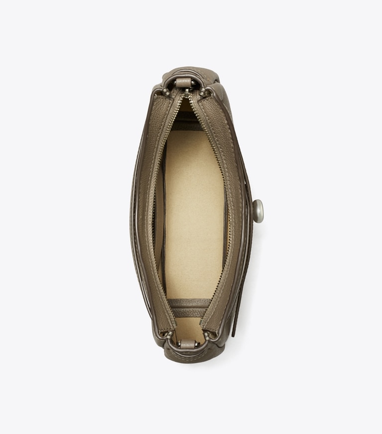 Tory Burch designer crossbody bags Romy Crossbody Bag mit Reißverschluss oben in Wild Mushroom angle