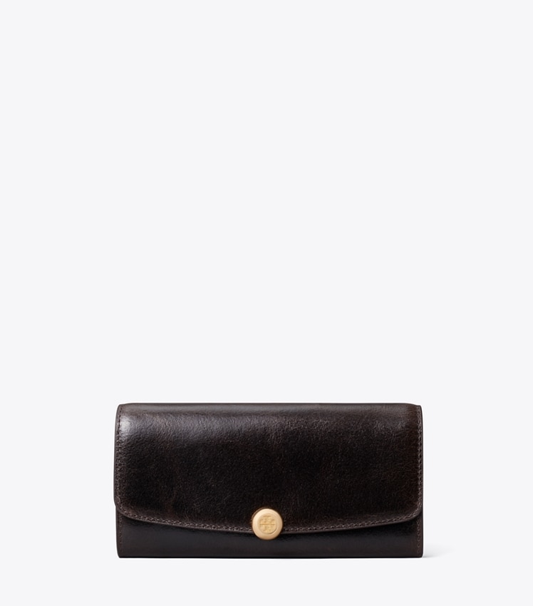 Tory Burch Romy Distressed Long Flap Wallet