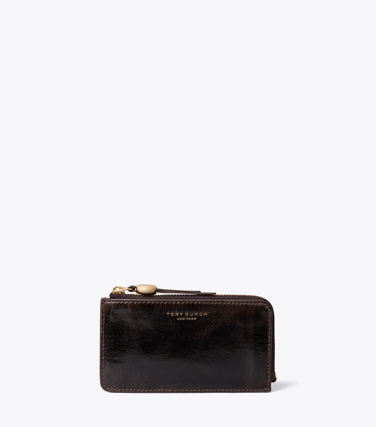 Tory Burch Romy Distressed Zip Card Case