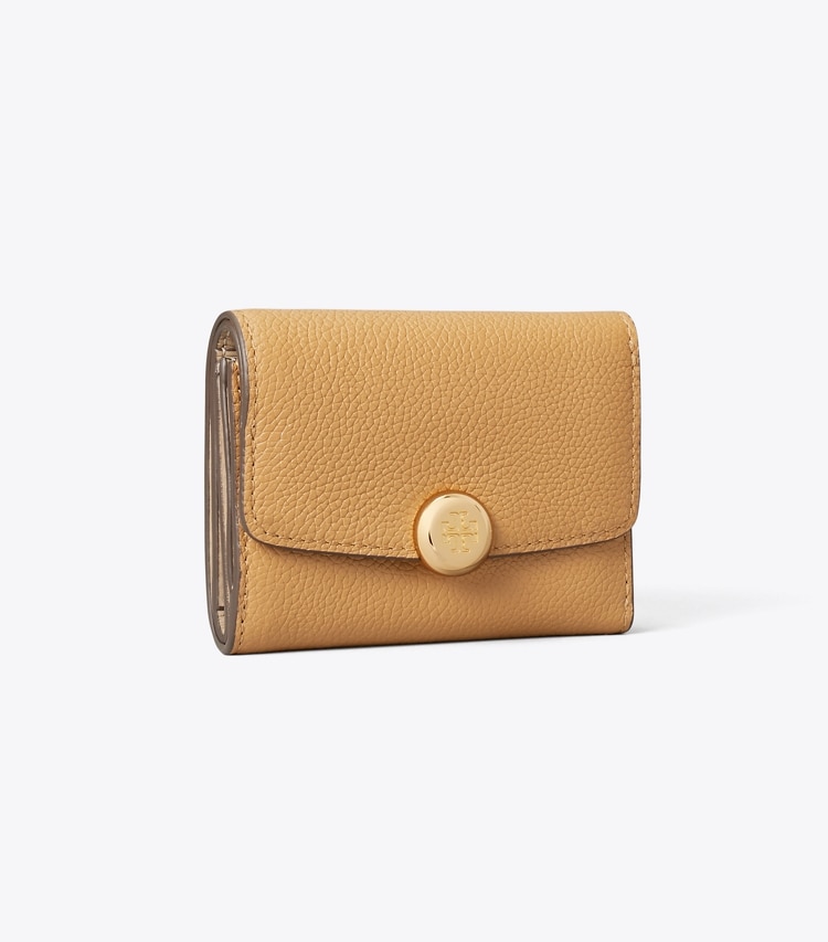 Tory Burch designer wallets Romy Flap Wallet in Tiramisu angle