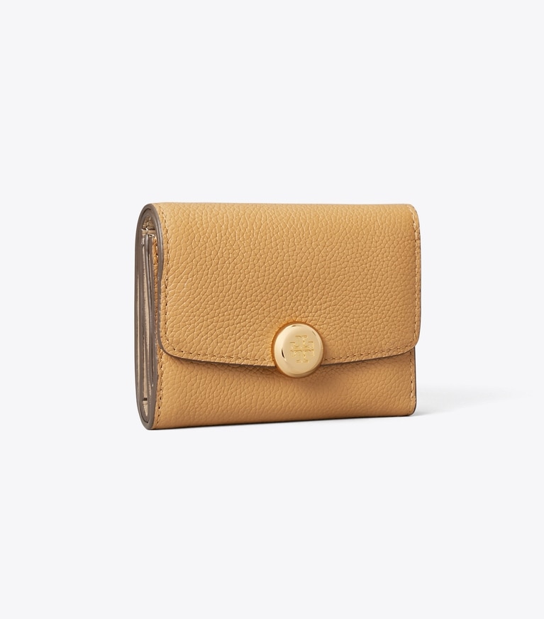 Tory Burch designer wallets Romy Flap Wallet in Tiramisu angle