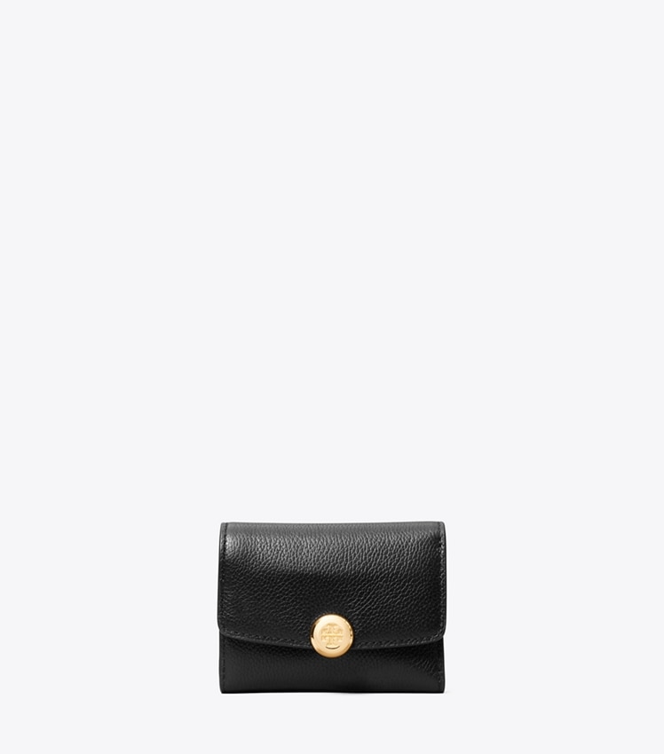 Tory Burch Romy Flap Wallet — Black