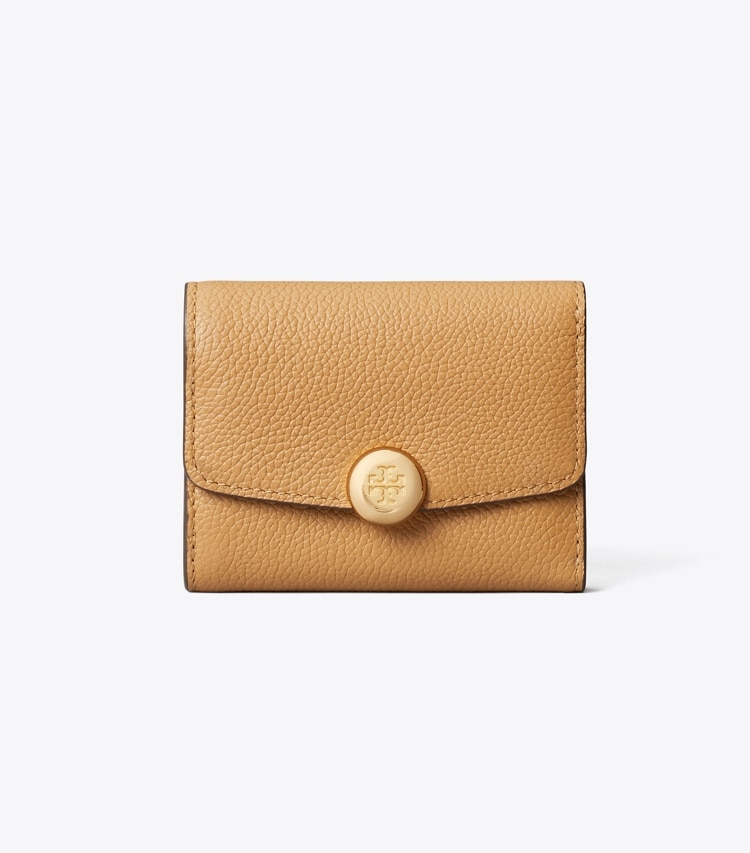 Tory Burch designer wallets Romy Flap Wallet in Tiramisu front