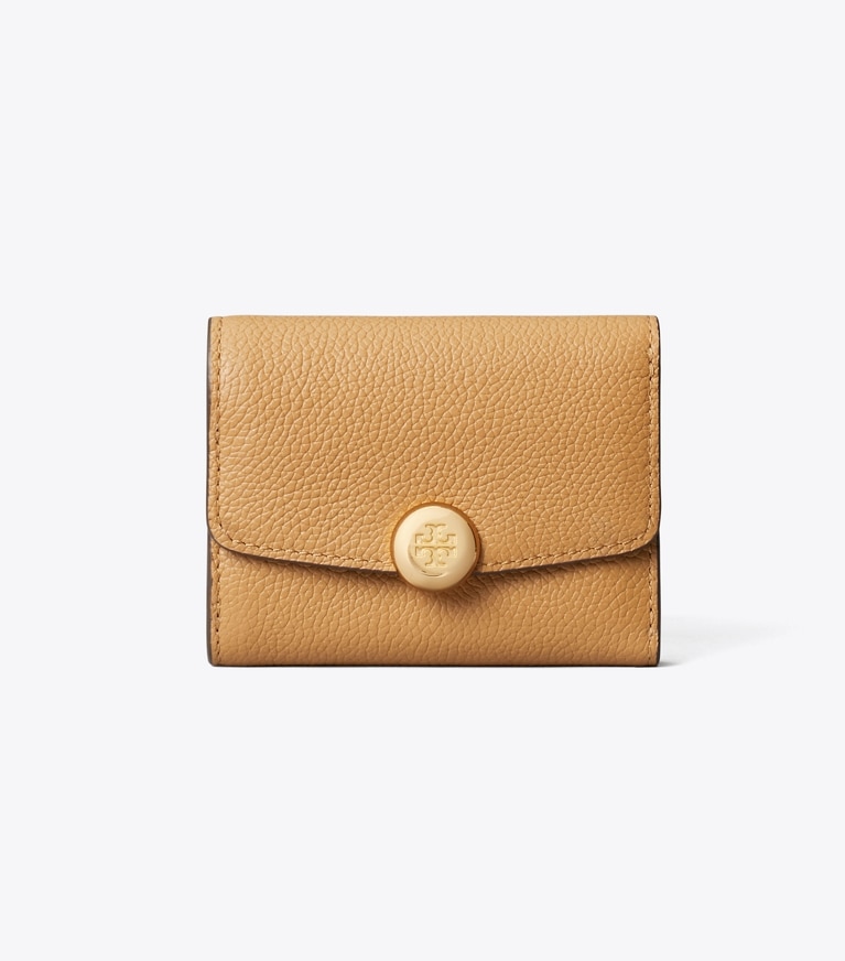 Tory Burch designer wallets Romy Flap Wallet in Tiramisu front