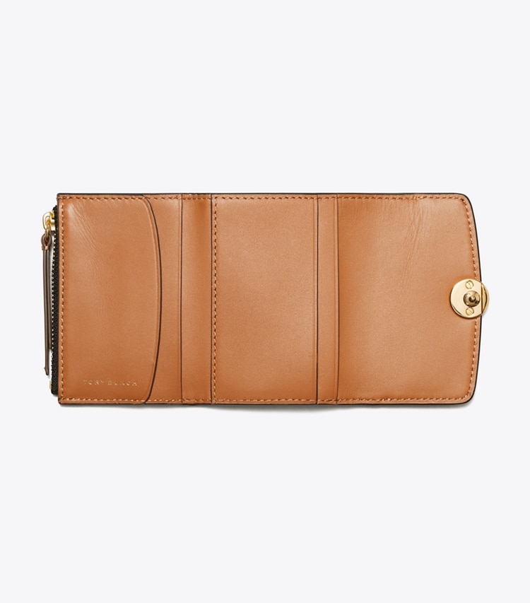 Tory Burch designer geldbörsen Romy Flap Wallet in BLACK von oben