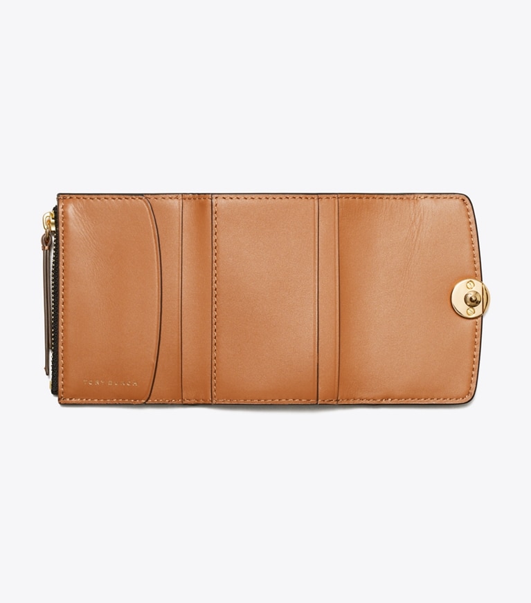 Tory Burch designer geldbörsen Romy Flap Wallet in BLACK von oben