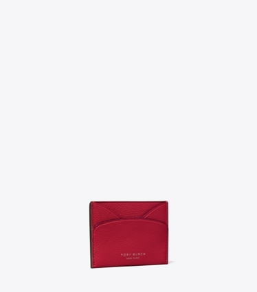 Tory Burch designer card cases Romy Flat Card Case in Tory Red angle