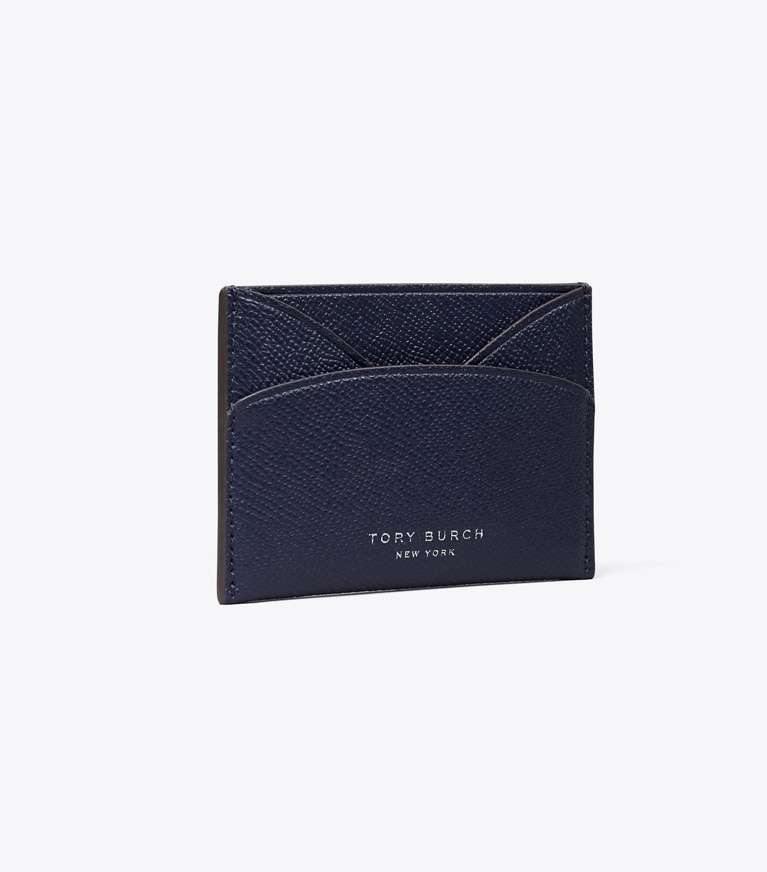 Tory Burch designer card cases Romy Flat Card Case in Midnight angle
