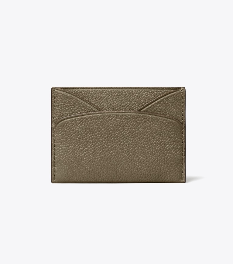 Tory Burch designer card cases Romy Flat Card Case in Wild Mushroom angle