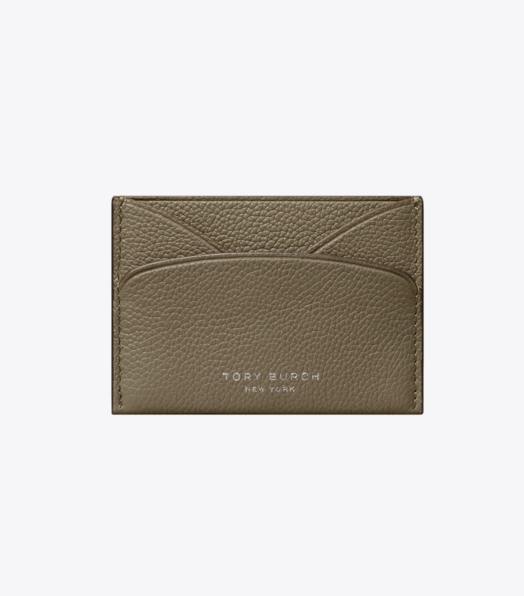 Tory Burch designer card cases Romy Flat Card Case in Wild Mushroom front