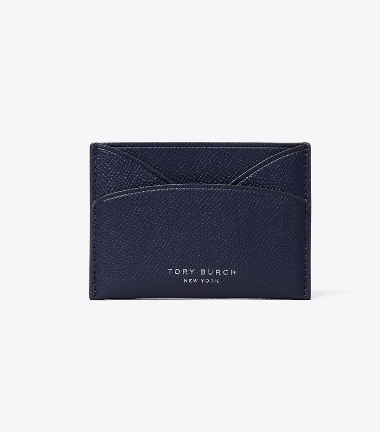Tory Burch designer card cases Romy Flat Card Case in Midnight front
