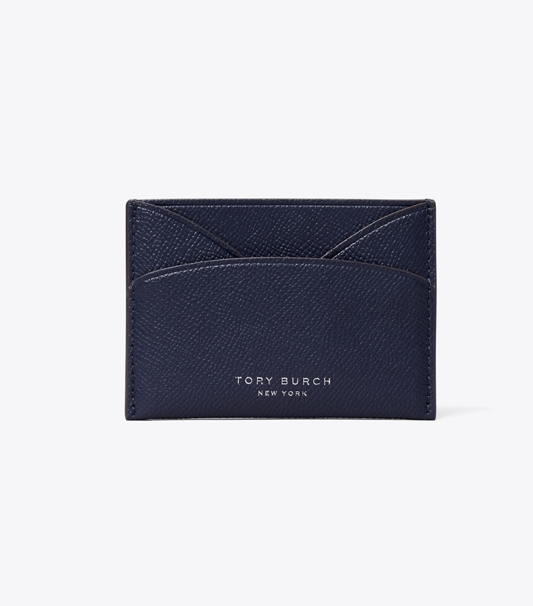 Tory Burch designer card cases Romy Flat Card Case in Midnight front