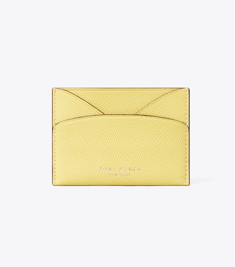 Tory Burch designer card cases Romy Flat Card Case in Yellow Sky front