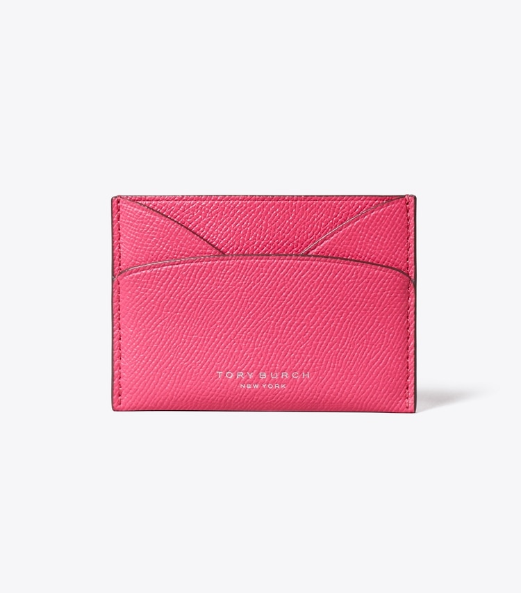 Tory Burch designer card cases Romy Flat Card Case in Bright Pink front