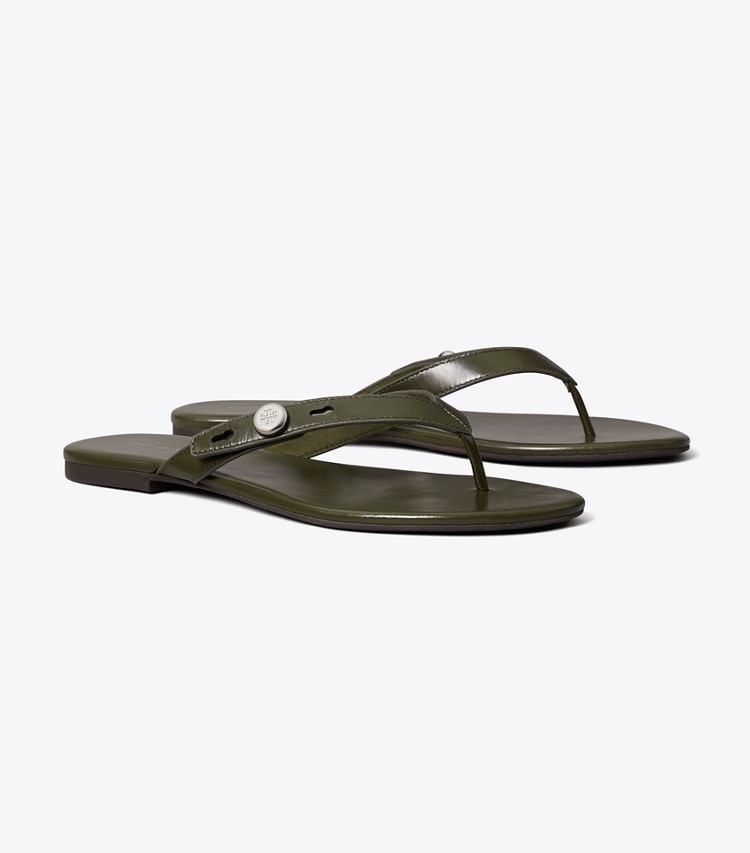 Tory Burch designer sandals Romy Flip-Flop in LECCIO angle