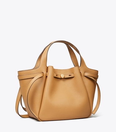 Tory Burch designer tote bags Romy Henkeltasche in Tiramisu angle