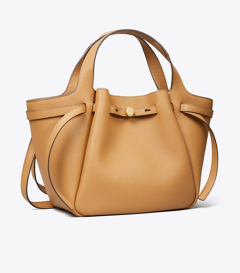 Tory Burch designer tote bags Romy Henkeltasche in Tiramisu angle