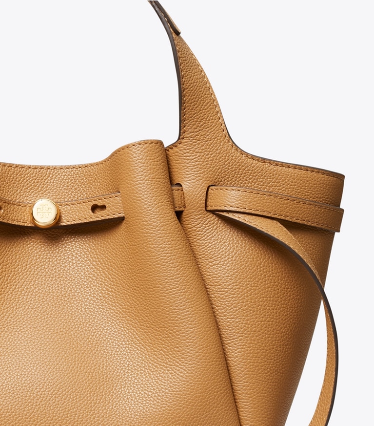 Tory Burch designer tote bags Romy Henkeltasche in Tiramisu angle