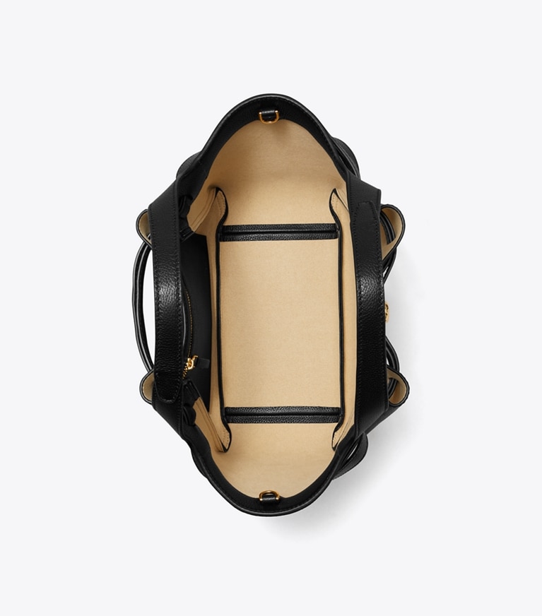 Tory Burch designer tote bags Romy Henkeltasche in Black angle