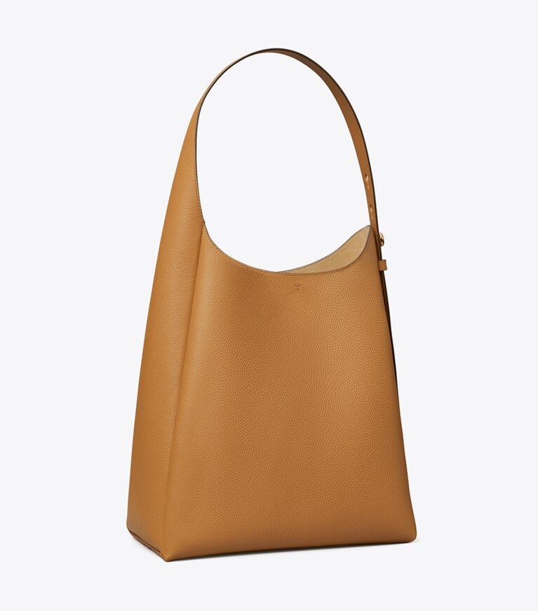 Tory Burch designer hobo bags Romy Hobo Bag in Tiramisu angle