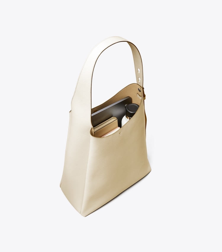 Tory Burch designer hobo bags Romy Hobo Bag in Light Cream additional
