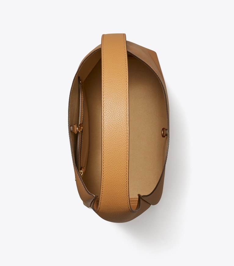 Tory Burch designer hobo bags Romy Hobo Bag in Tiramisu angle