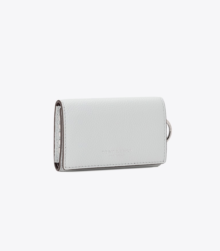 Tory Burch designer カードケース ロミー キーケース in Butterfly Blue angle