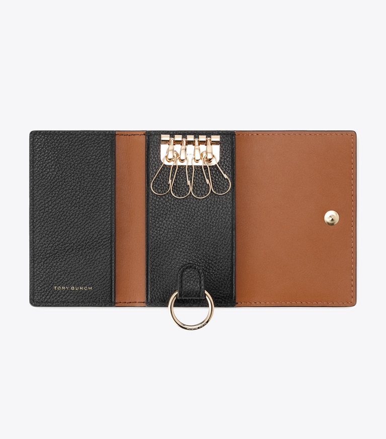 Tory Burch designer カードケース ロミー キーケース in Black オーバーヘッド
