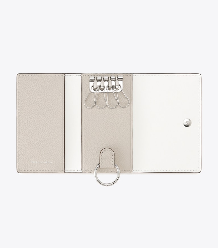 Tory Burch designer カードケース ロミー キーケース in Dove Gray オーバーヘッド