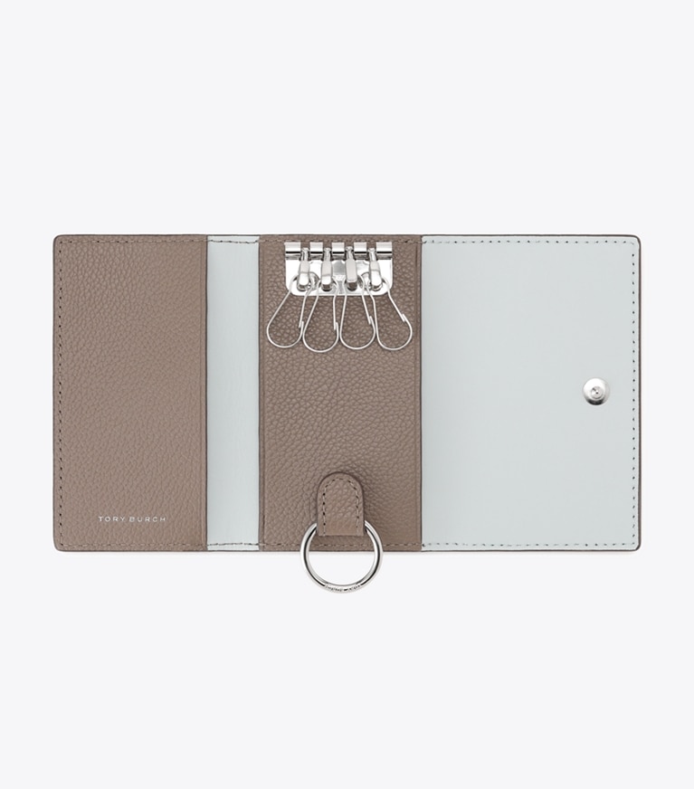 Tory Burch designer カードケース ロミー キーケース in Wild Mushroom オーバーヘッド