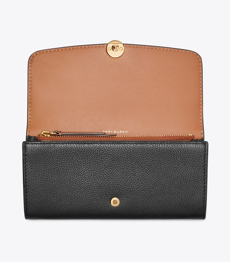 Tory Burch designer wallets Romy Long Flap Wallet in BLACK additional