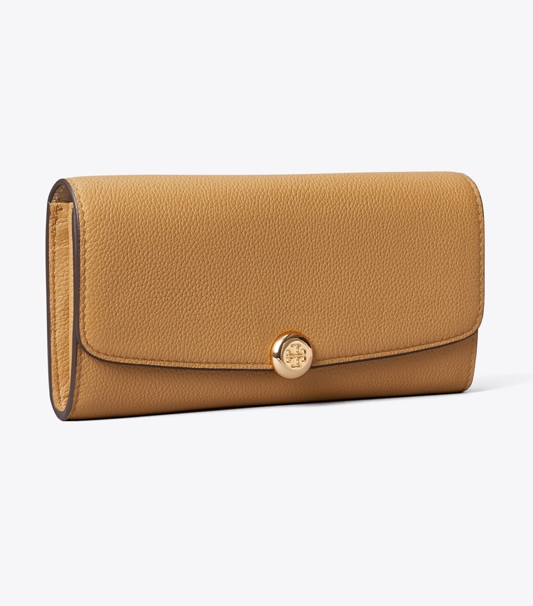 Tory Burch designer wallets Romy Long Flap Wallet in Tiramisu angle