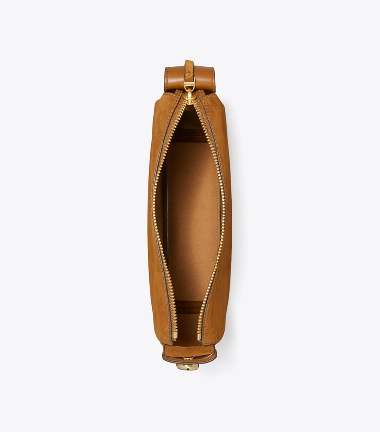 Tory Burch designer schultertaschen Romy Schultertasche aus Wildleder in Park Bench angle
